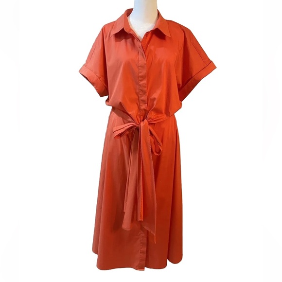 Ralph Lauren Black Label woman’s Circular Red dress Size L Made In Italy - Picture 2 of 9